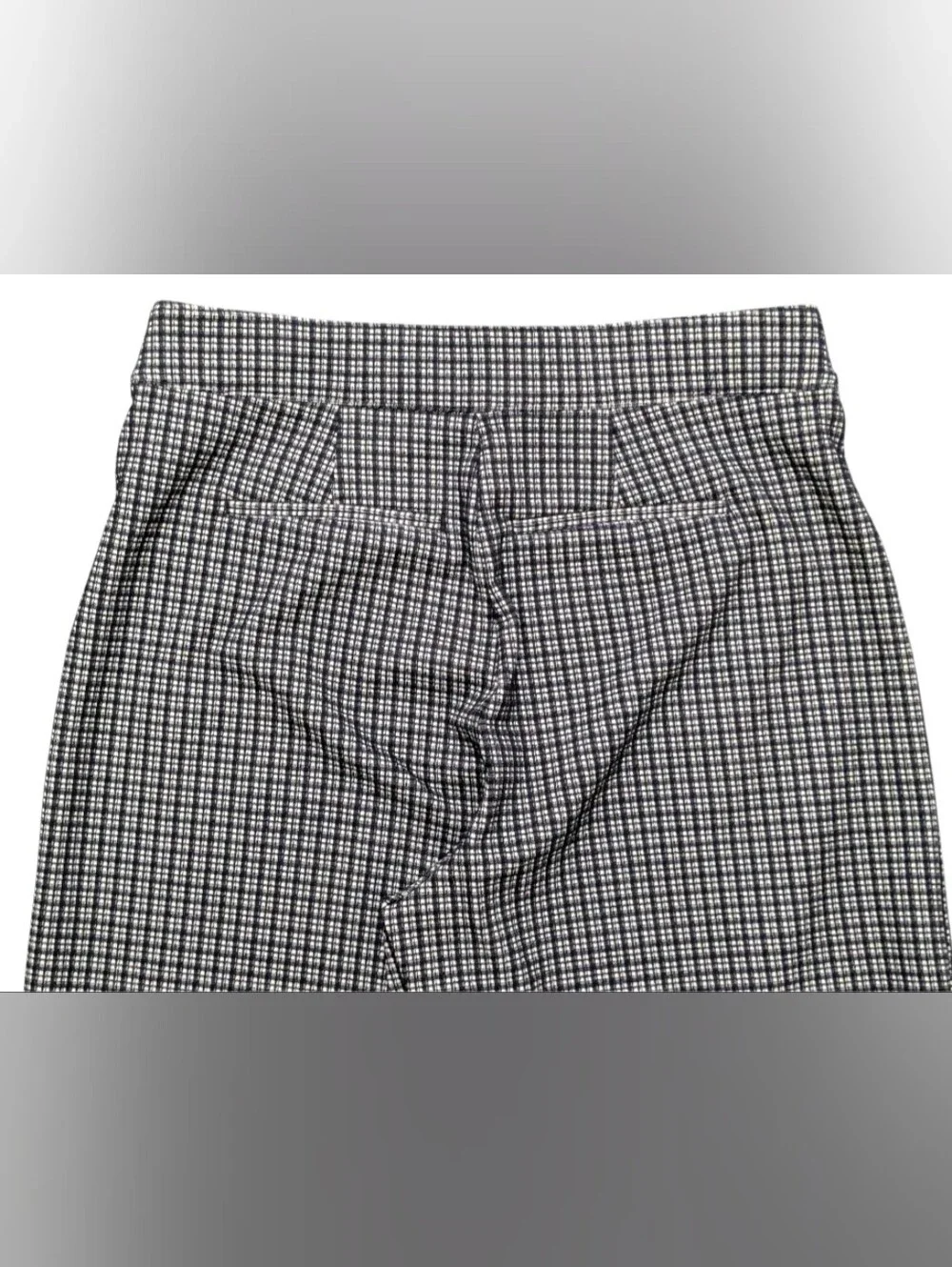 Spanx PerfectFit Ponte Wide Leg Jacquard Pants Women’s XL Black Plaid Stretch